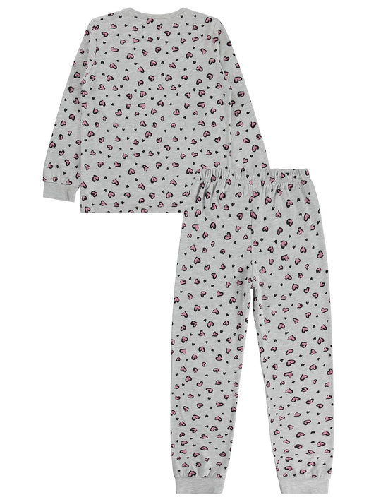Civil Girls Leopar 10-13 Yaş Pijama Takımı - Gri