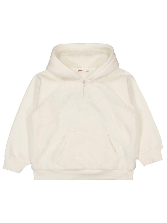 Civil Girls Fermuarlı 6-9 Yaş Sweatshirt - Ekru