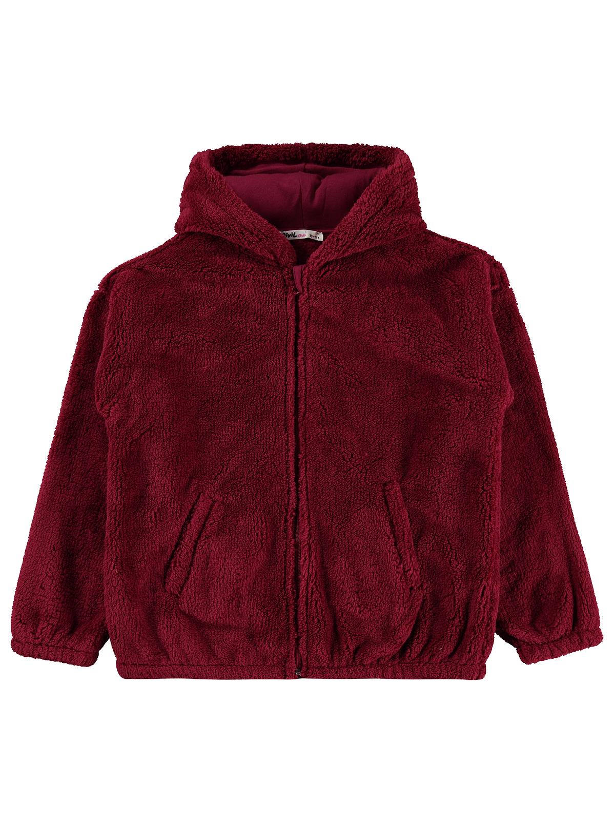 Civil Girls Welsoft 10-13 Yaş Hırka - Bordo