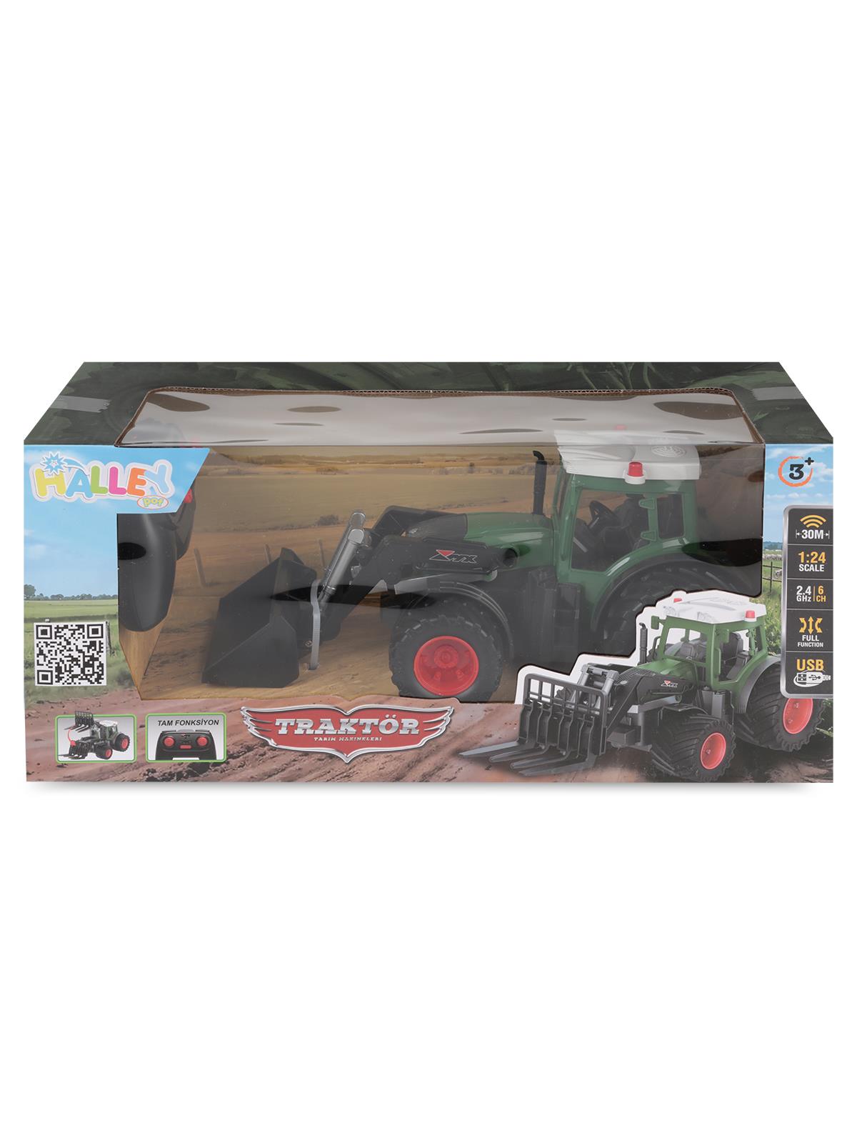 Seher Oyuncak Altı Yollu Çiftçi Araç Işıklı Geniş Tekerlekli - Yeşil