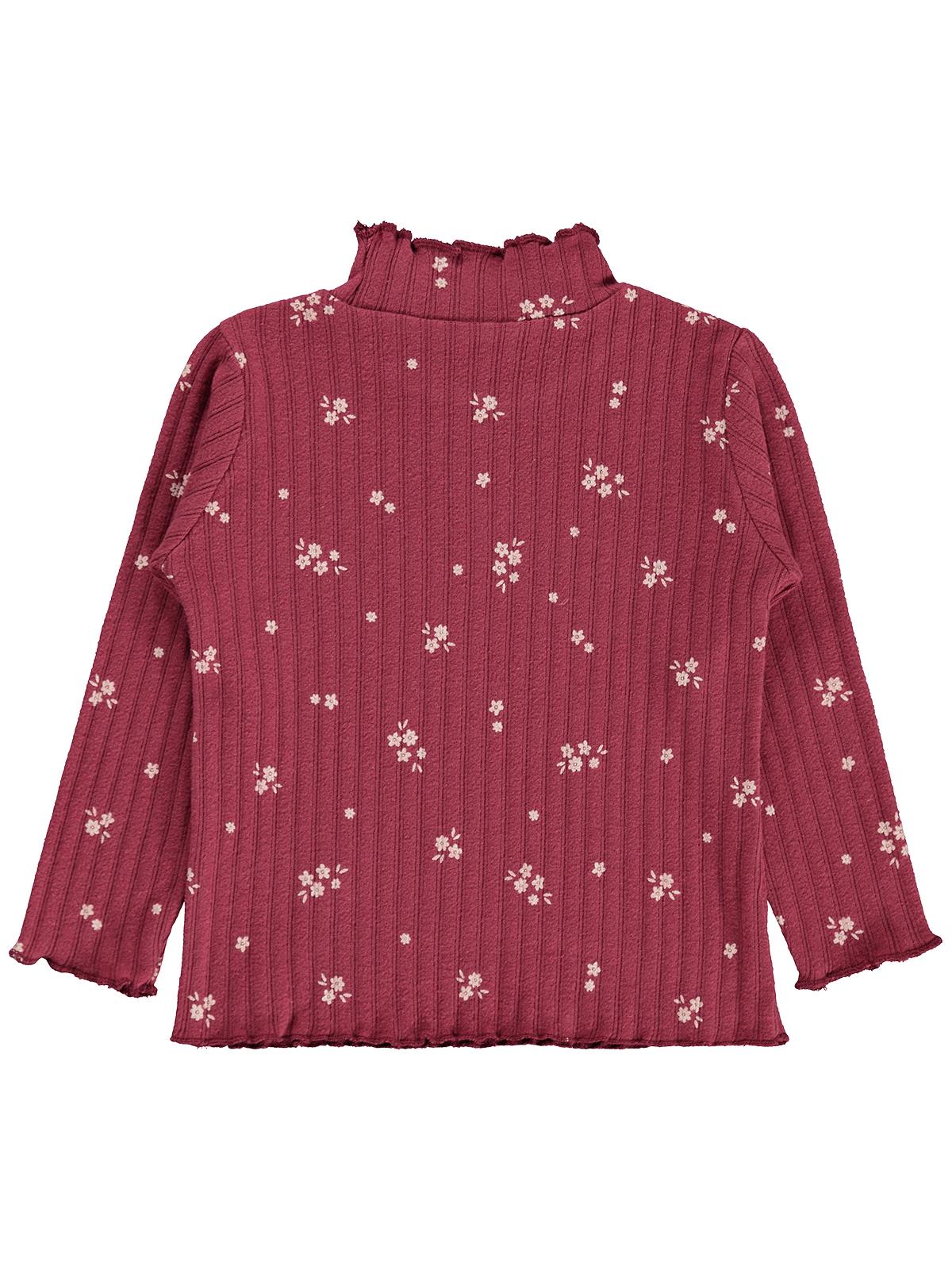 Civil Kız Çocuk Çıtır Çiçek Sweatshirt | Şardonlu Raporlu Kaşkorse | Okul Kreş ve Günlük Kullanım - Kırmızı