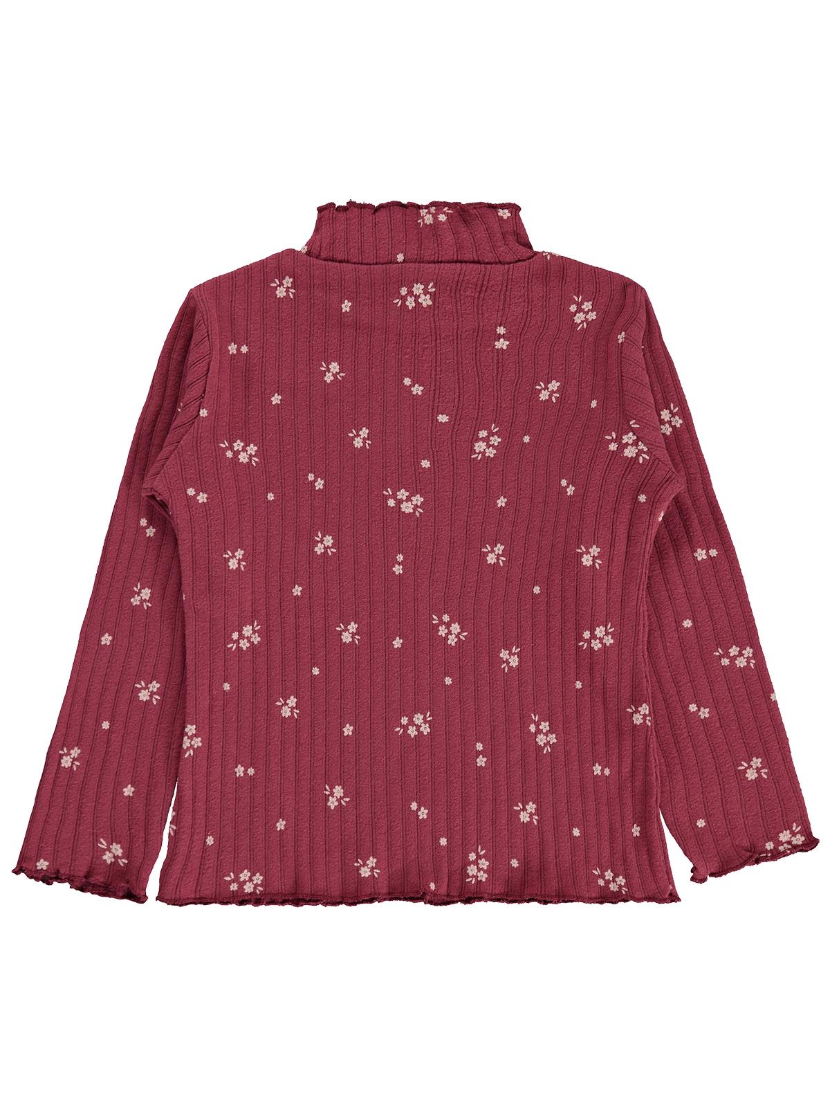 Civil Kız Çocuk Çıtır Çiçek Sweatshirt | Şardonlu Raporlu Kaşkorse | Okul Kreş ve Günlük Kullanım - Kırmızı