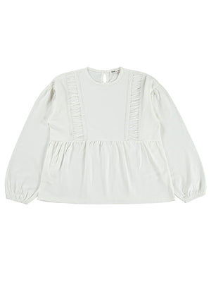 Civil Girls Fırfır Detaylı 10-13 Yaş Sweatshirt - Ekru