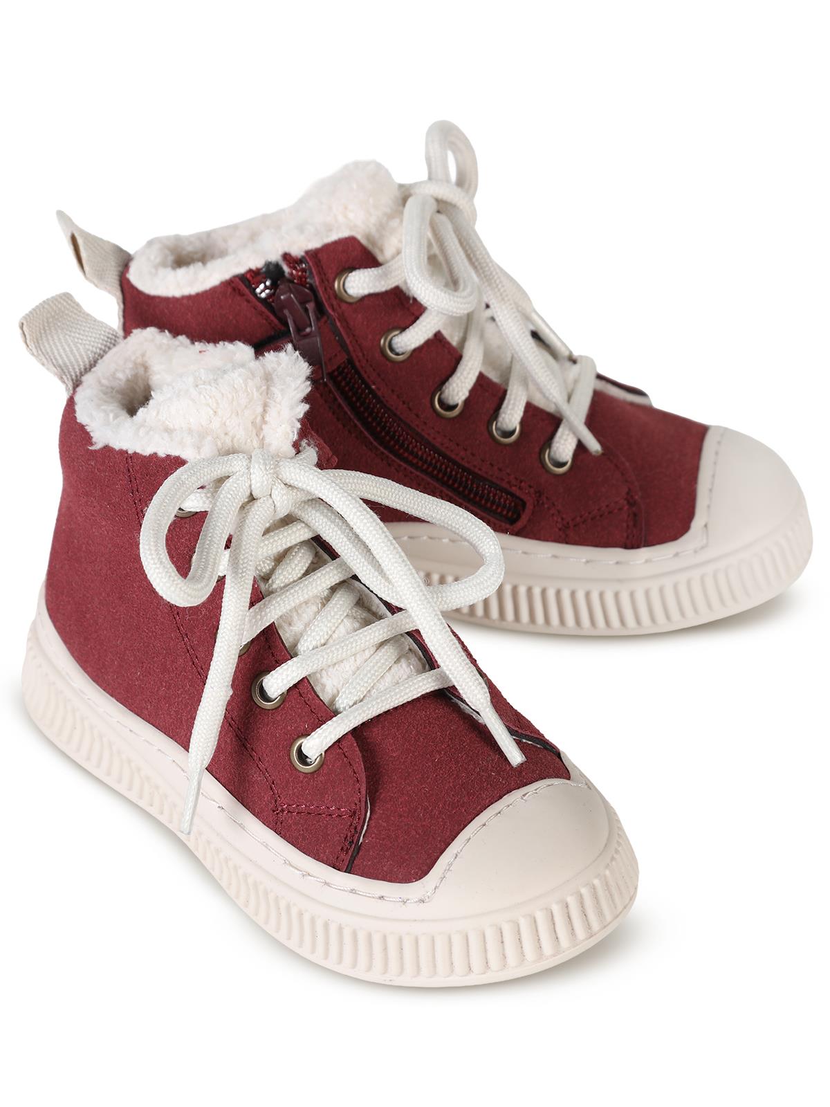 Civil Boots Kürklü Fermuarlı 32- Bot ve Çizme - Bordo