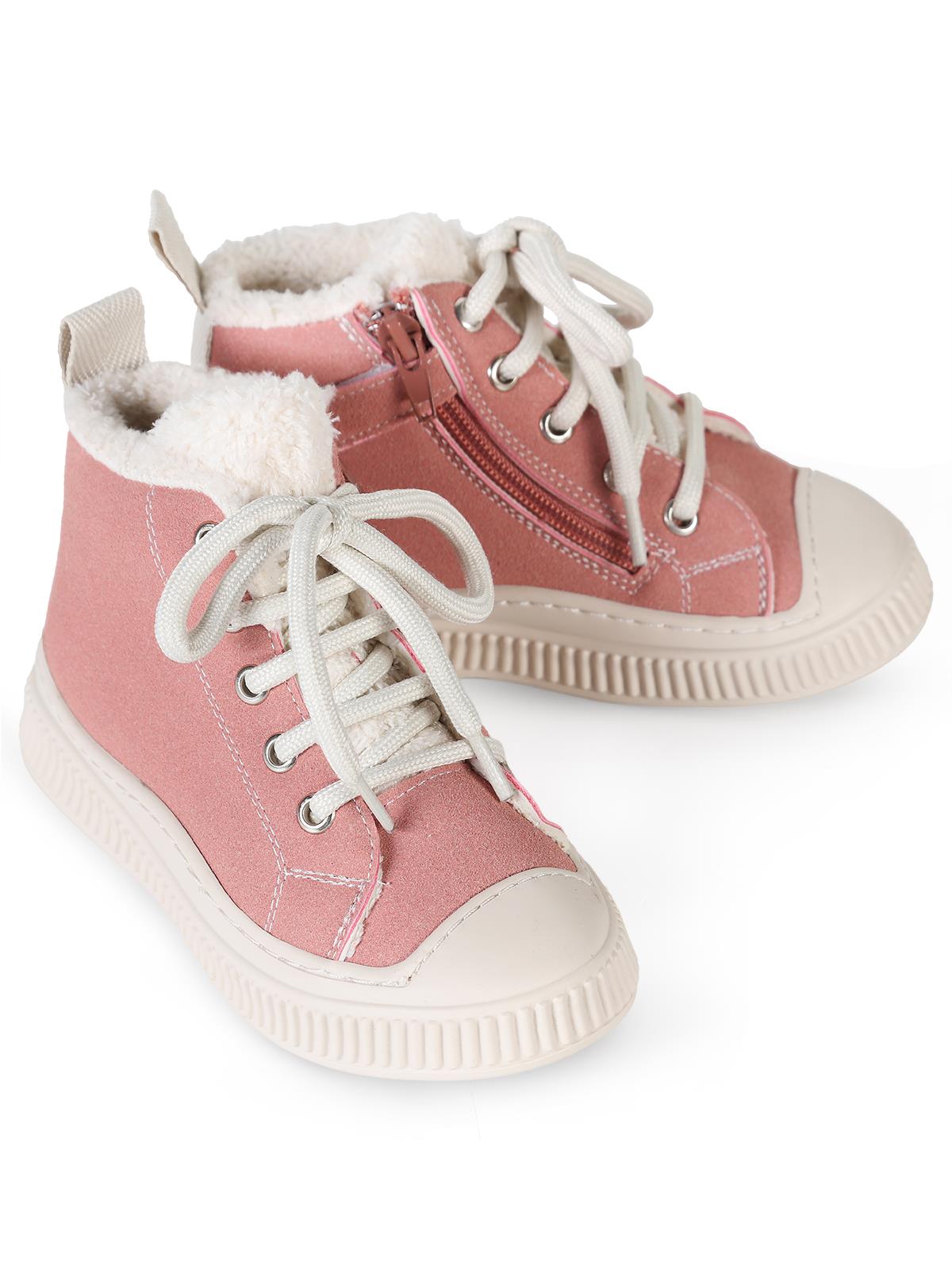 Civil Boots Kürklü Fermuarlı 32- Bot ve Çizme - Pudra