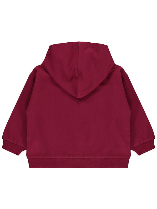 Civil Girls Kalp Baskılı 2-5 Yaş Sweatshirt - Bordo