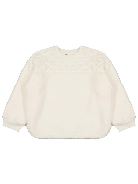 Civil Girls Kapitone 10-13 Yaş Sweatshirt - Ekru