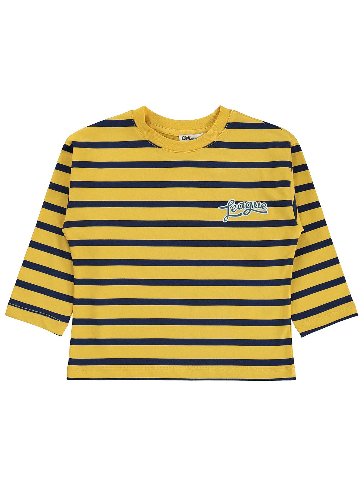 Civil Boys League Baskılı 2-5 Yaş Sweatshirt - Hardal