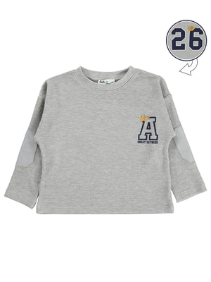 Civil Boys 26 BASKILI 2-5 Yaş Sweatshirt - Gri