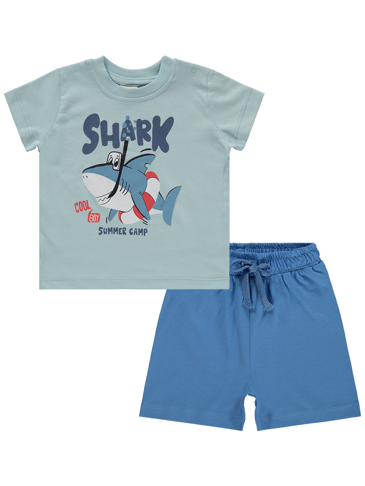 Civil Baby Shark Baskılı 6-18 Ay Takım - Mavi