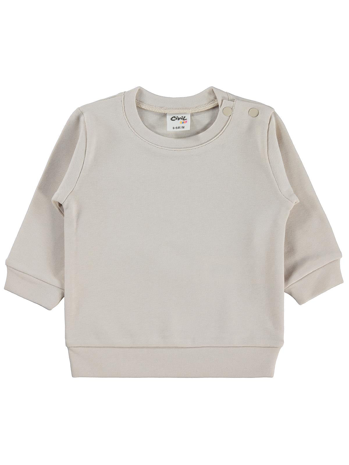 Civil Baby Düz Basic 6-18 Ay Sweatshirt - Bej