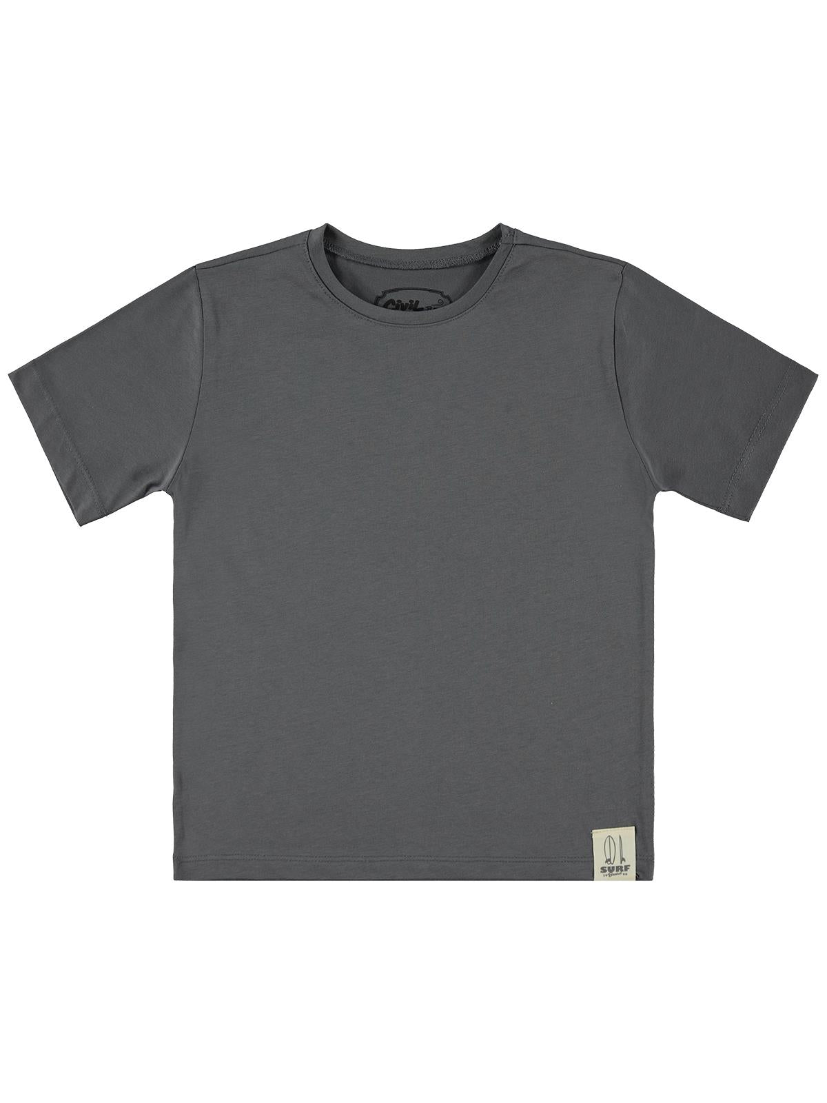 Civil Boys Basic Surf Etiketli 10-13 Yaş Tişört  - Gri