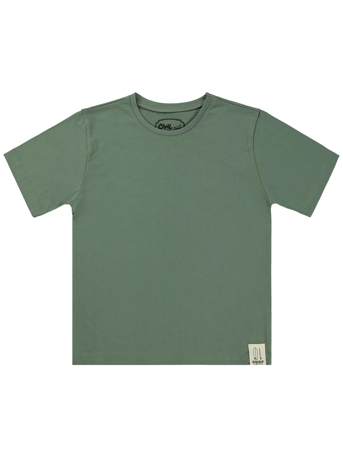 Civil Boys Basic Surf Etiketli 10-13 Yaş Tişört  - Haki