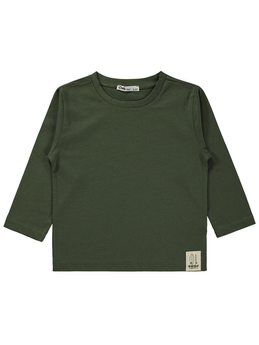Civil Erkek Çocuk Basic Uzun Kol Sweatshirt Km | Süprem Uzun Kol | Okul Kreş ve Günlük Kullanım - Haki