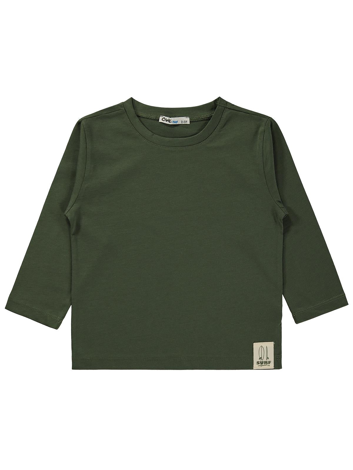 Civil Boys Basic Uzun Kol 2-5 Yaş Sweatshirt  - Yeşil