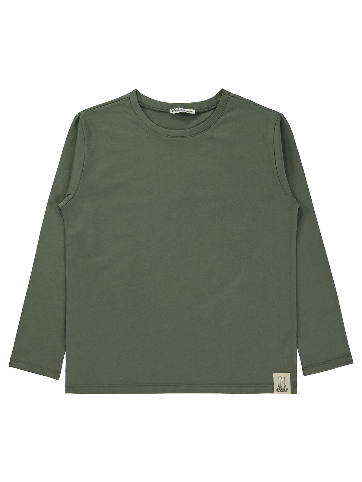 Civil Erkek Çocuk Basic Uzun Kol Sweatshirt Km | Süprem Uzun Kol | Okul Kreş ve Günlük Kullanım - Haki