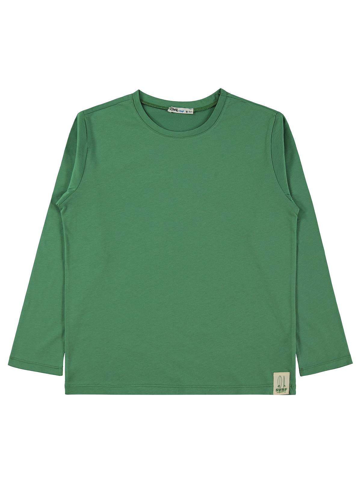 Civil Erkek Çocuk Basic Uzun Kol Sweatshirt Km | Süprem Uzun Kol | Okul Kreş ve Günlük Kullanım - Yeşil