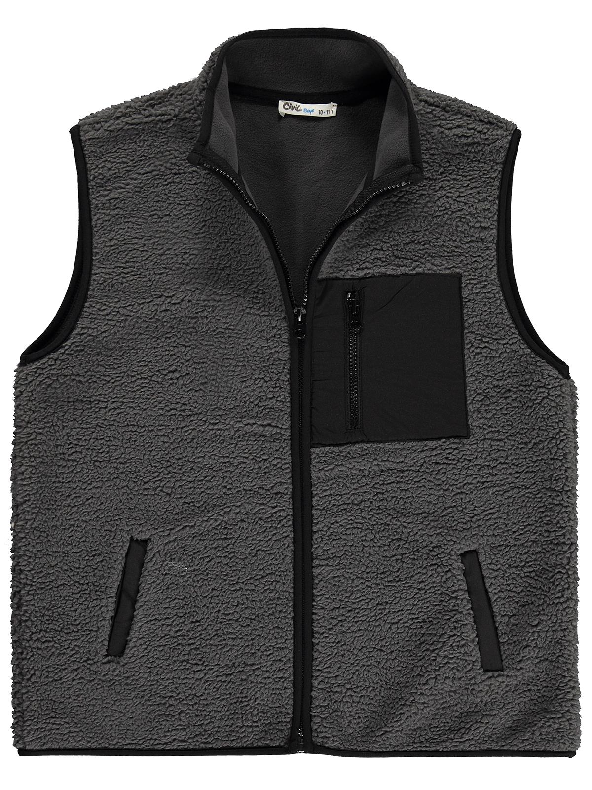 Civil Boys Mikro Cepli 10-13 Yaş Yelek - Bej