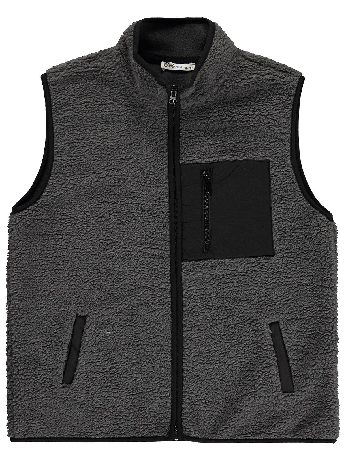 Civil Boys Mikro Cepli 10-13 Yaş Yelek - Bej