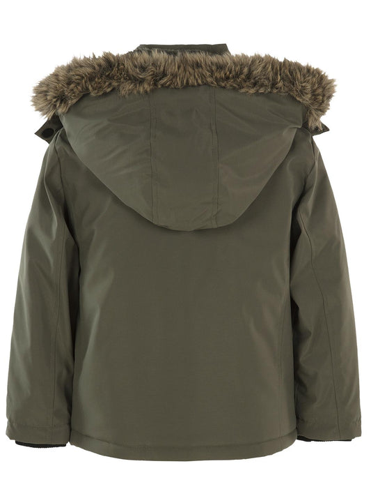 Civil Boys 4 Cepli Kürklü 10-13 Yaş Parka - Haki