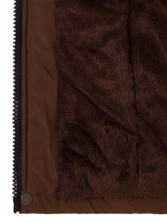 Civil Boys 4 Cepli Kürklü 10-13 Yaş Parka - Kahve