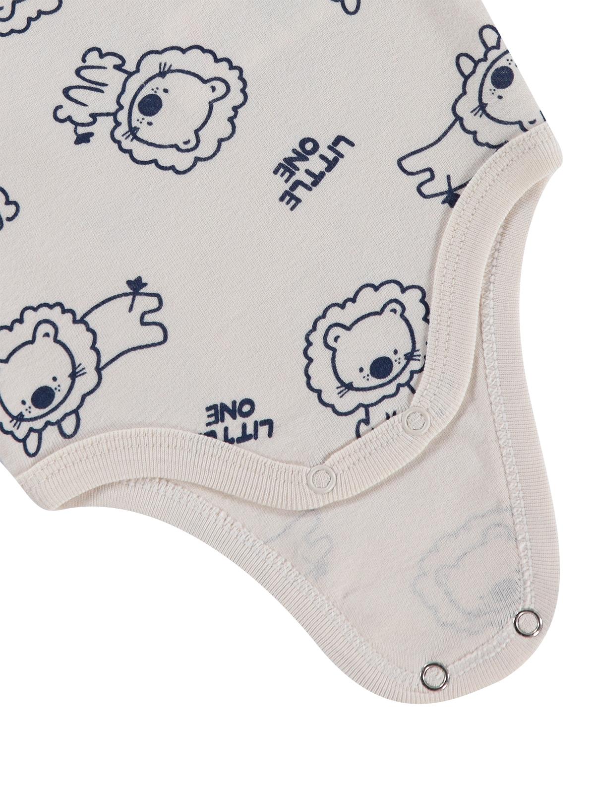 Civil Baby Little One Baskılı 0-24 Ay Çıtçıtlı Badi - Ekru