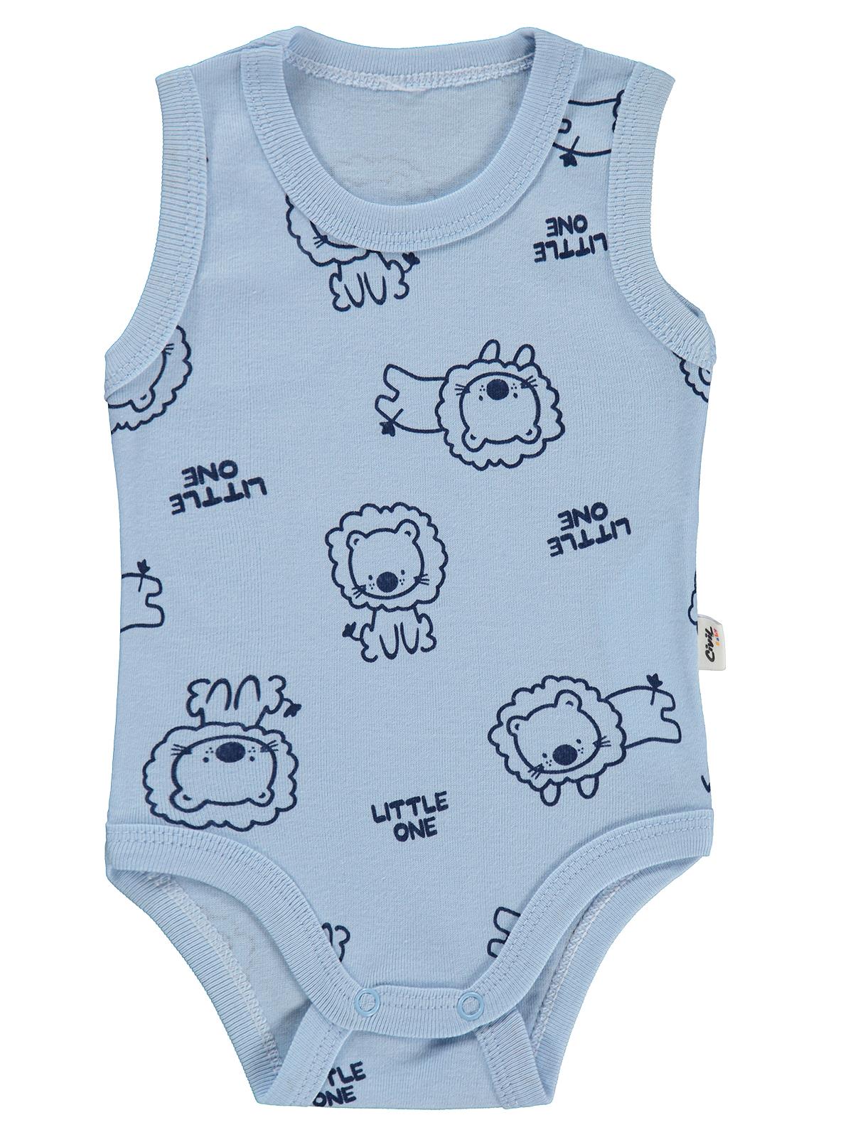Civil Baby Little One Baskılı 0-24 Ay Çıtçıtlı Badi - Mavi