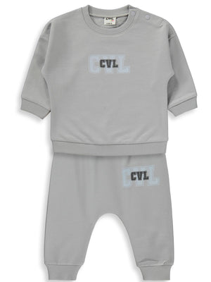 Civil Baby CVL Baskılı 6-18 Ay Takım - Gri