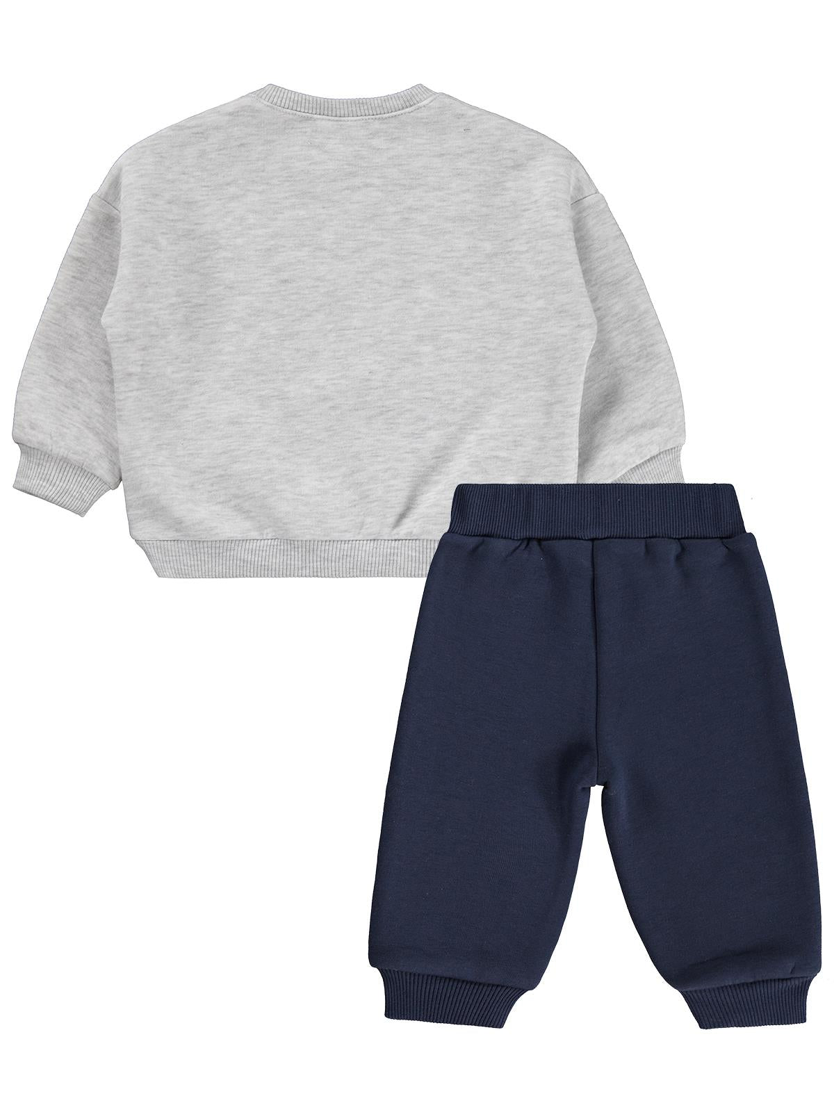 Civil Baby Dad's Little Dude  6-18 Ay Takım - Karmelanj-Koyu İndigo
