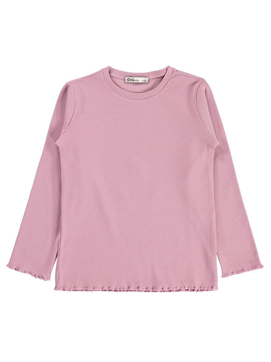 Civil Kız Çocuk Sweatshirt | Kaşkorse Uzun Kol Bisiklet Yaka | Okul Kreş ve Günlük Kullanım - Pembe
