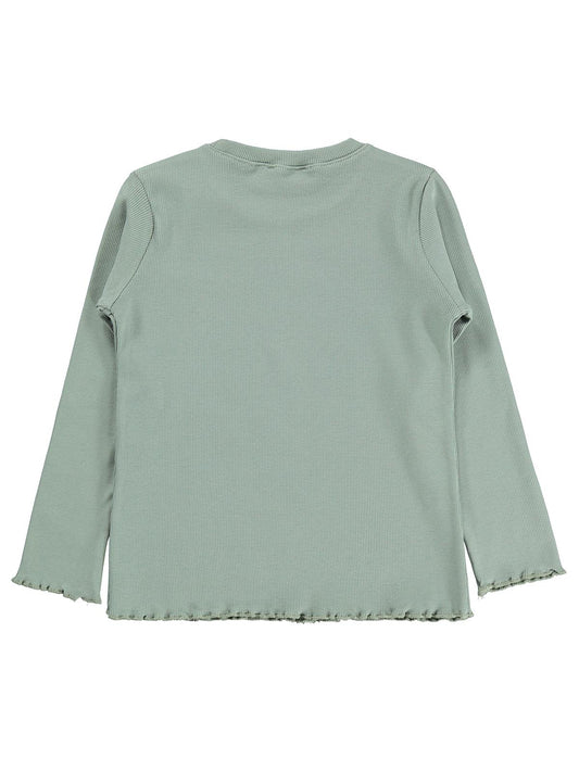 Civil Kız Çocuk Sweatshirt | Kaşkorse Uzun Kol Bisiklet Yaka | Okul Kreş ve Günlük Kullanım - Yeşil