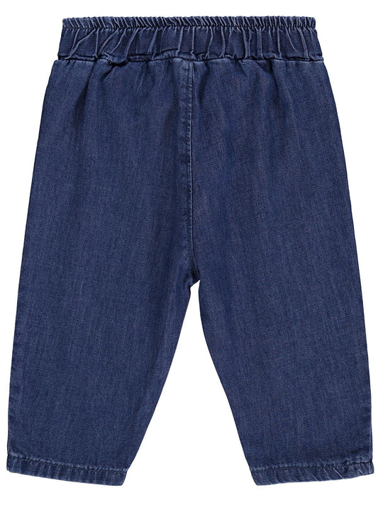 Civil Baby Fiyonk Bağcıklı 6-18 Ay Pantolon Kot - Mavi