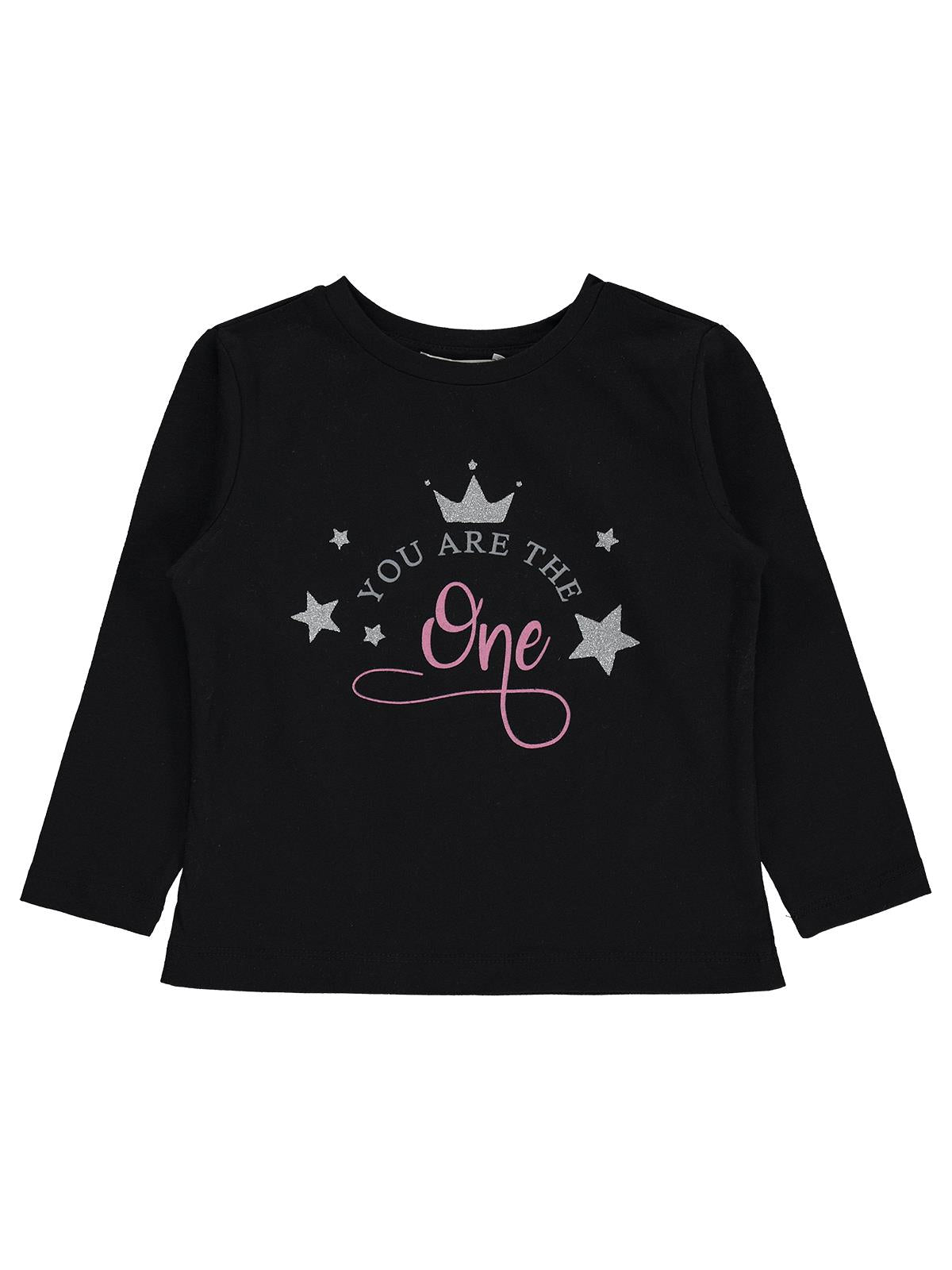 Civil Girls You Are The One Baskılı 2-5 Yaş Sweatshirt Km - Siyah