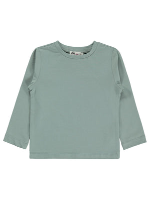 Civil Kız Çocuk Basic Sweatshirt | Likralı Süprem Uzun Kol | Okul Kreş ve Günlük Kullanım - Yeşil