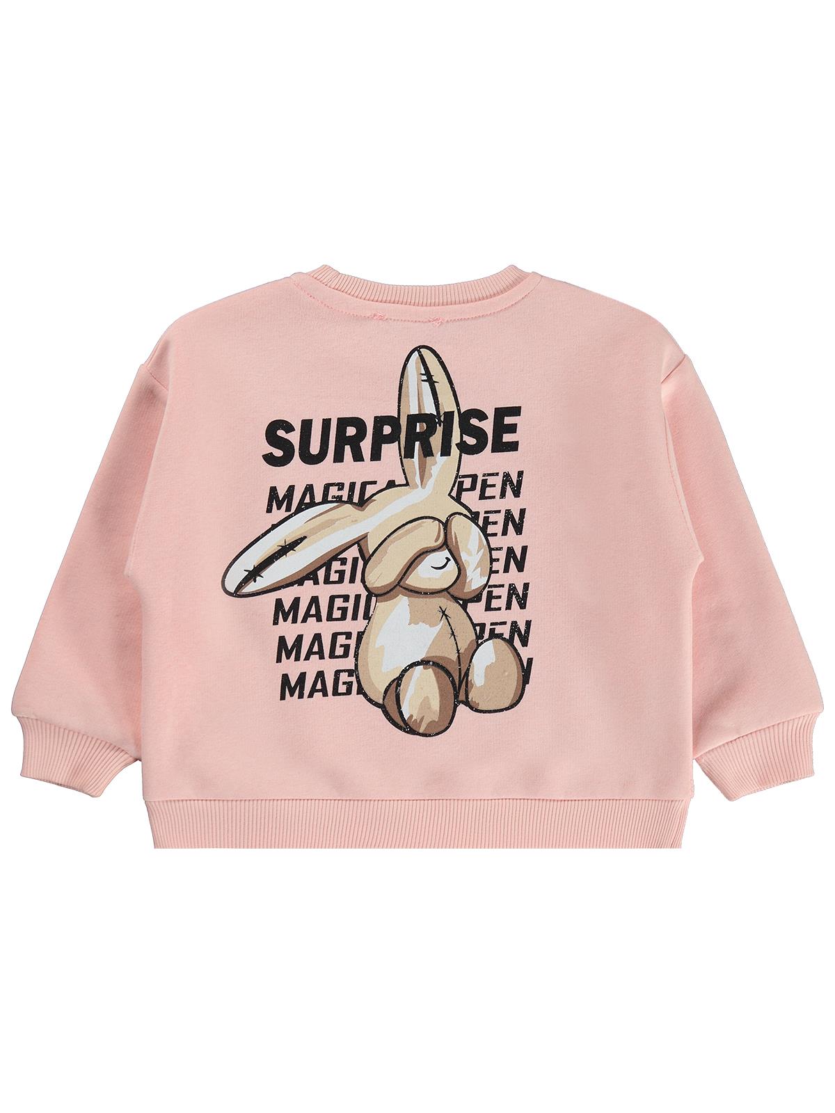 Civil Girls Tavşan Baskılı 2-5 Yaş Sweatshirt - Pembe
