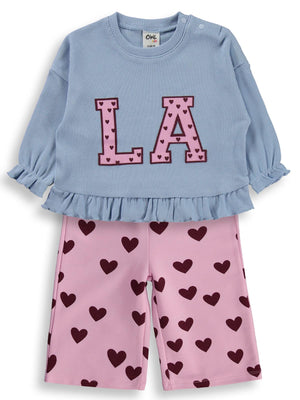 Civil Baby LA Aplikeli 6-18 Ay Takım - Mavi