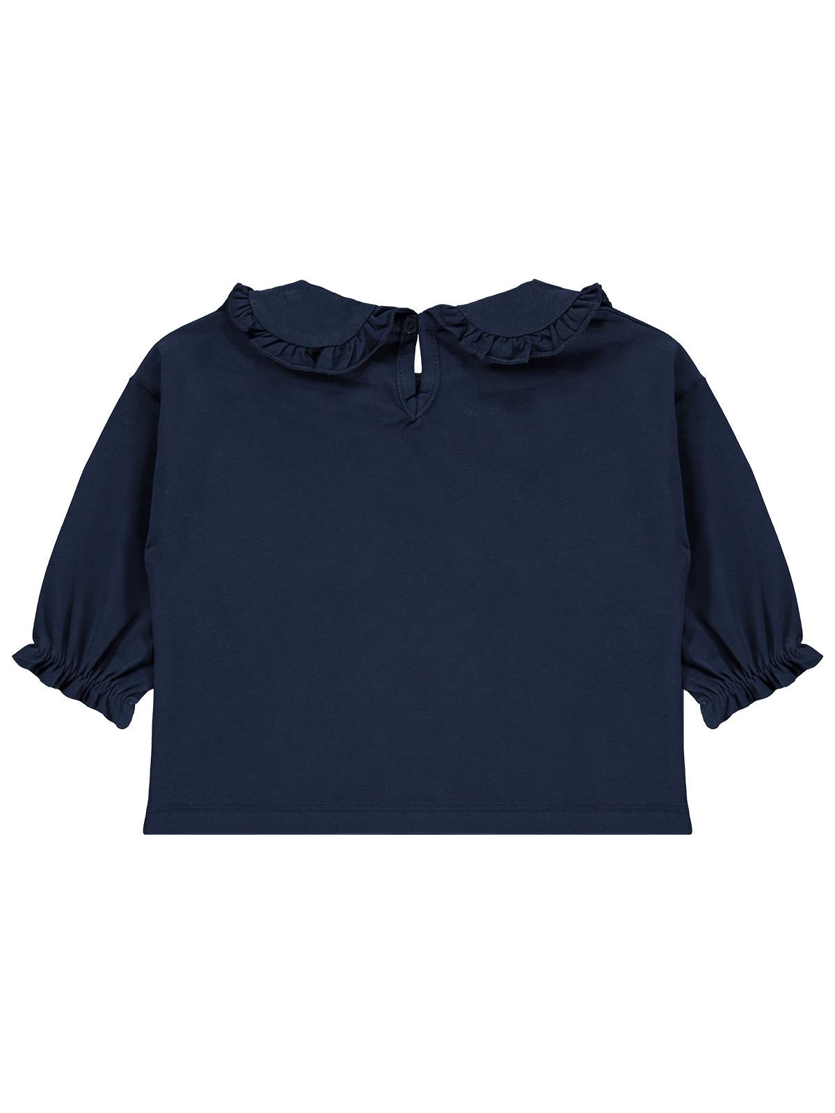 Civil Baby Bebe Yakalı Kalp Nakış 6-18 Ay Sweatshirt - Lacivert