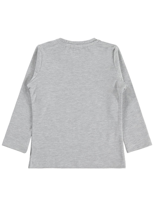 Civil Girls Kız Çocuk Tavşan Baskılı Sweatshirt | Likralı Süprem Şardonlu | Okul Kreş ve Günlük Kullanım - Gri