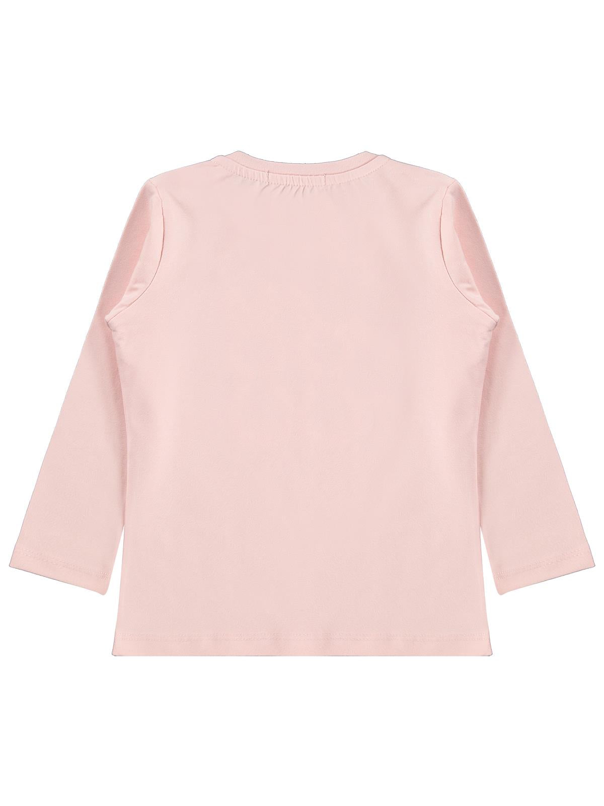 Civil Girls Tavşan Baskılı 6-9 Yaş Sweatshirt - Pudra
