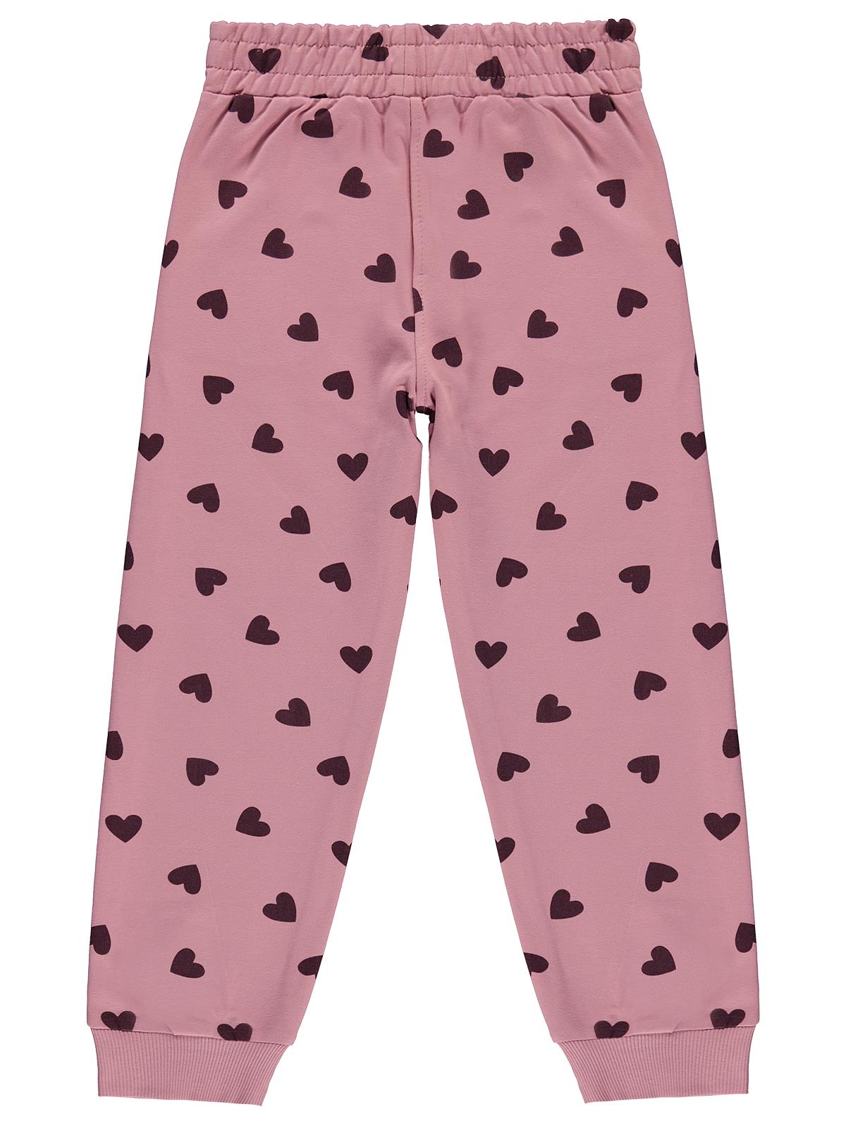 Civil Girls Kalp Desenli 6-9 Yaş Eşofman Altı - Pembe