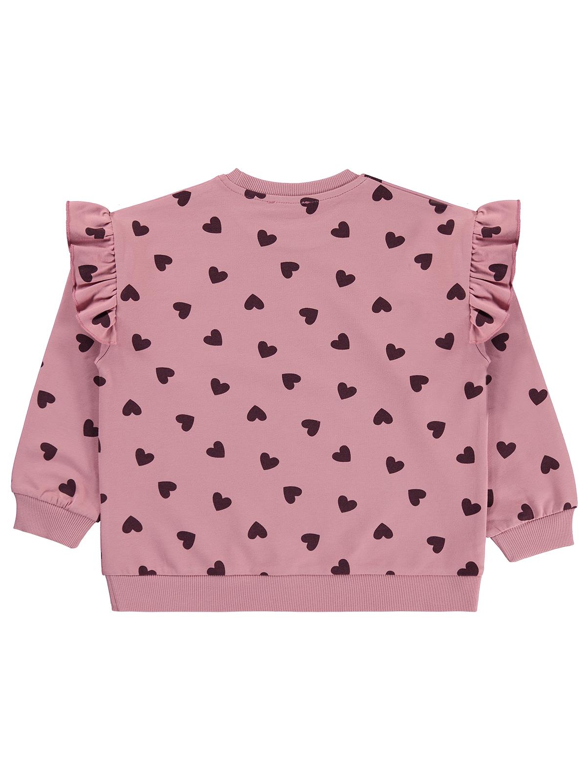 Civil Girls Kalp Desenli 6-9 Yaş Sweatshirt - Pembe
