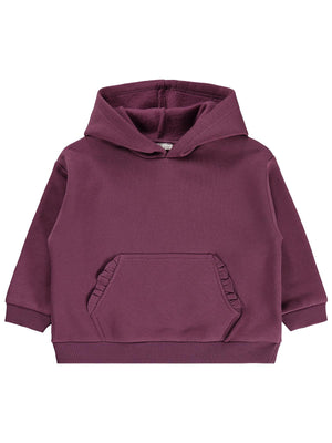 Civil Girls Kanguru Cepli Fırfırlı 2-5 Yaş Sweatshirt - Lila