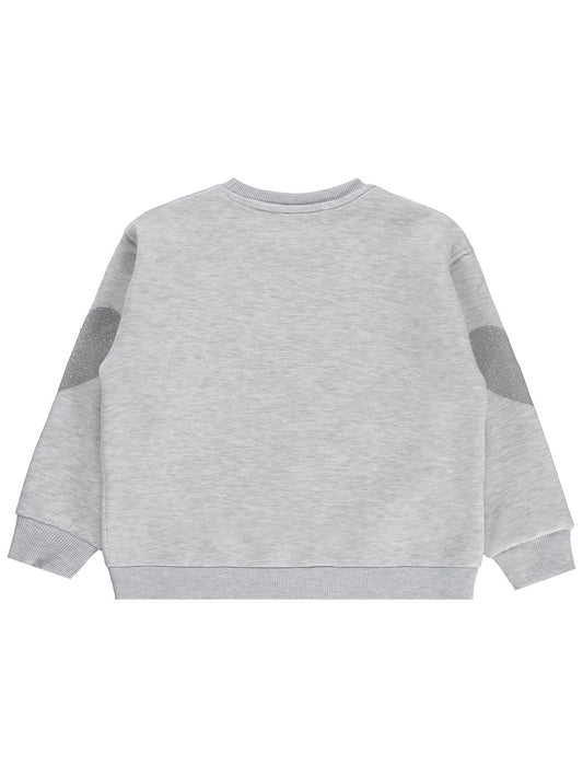 Civil Girls Happiness Baskılı 6-9 Yaş Sweatshirt - Gri