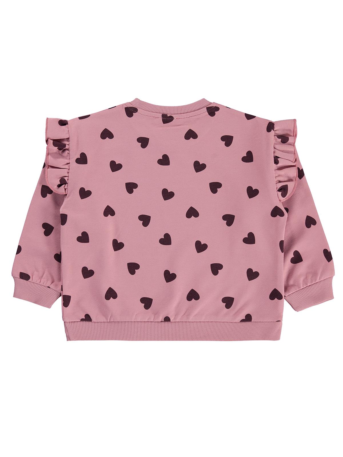 Civil Girls Kalp Desenli 2-5 Yaş Sweatshirt - Pembe