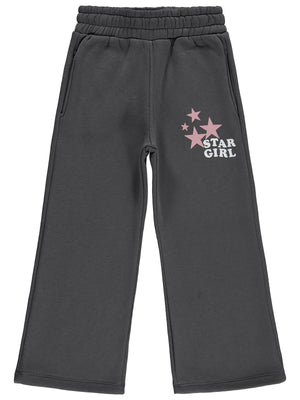 Civil Kız Çocuk Star Girl Baskılı Eşofman Altı | 3 İp Baskılı | Okul Kreş ve Günlük Kullanım - Gri