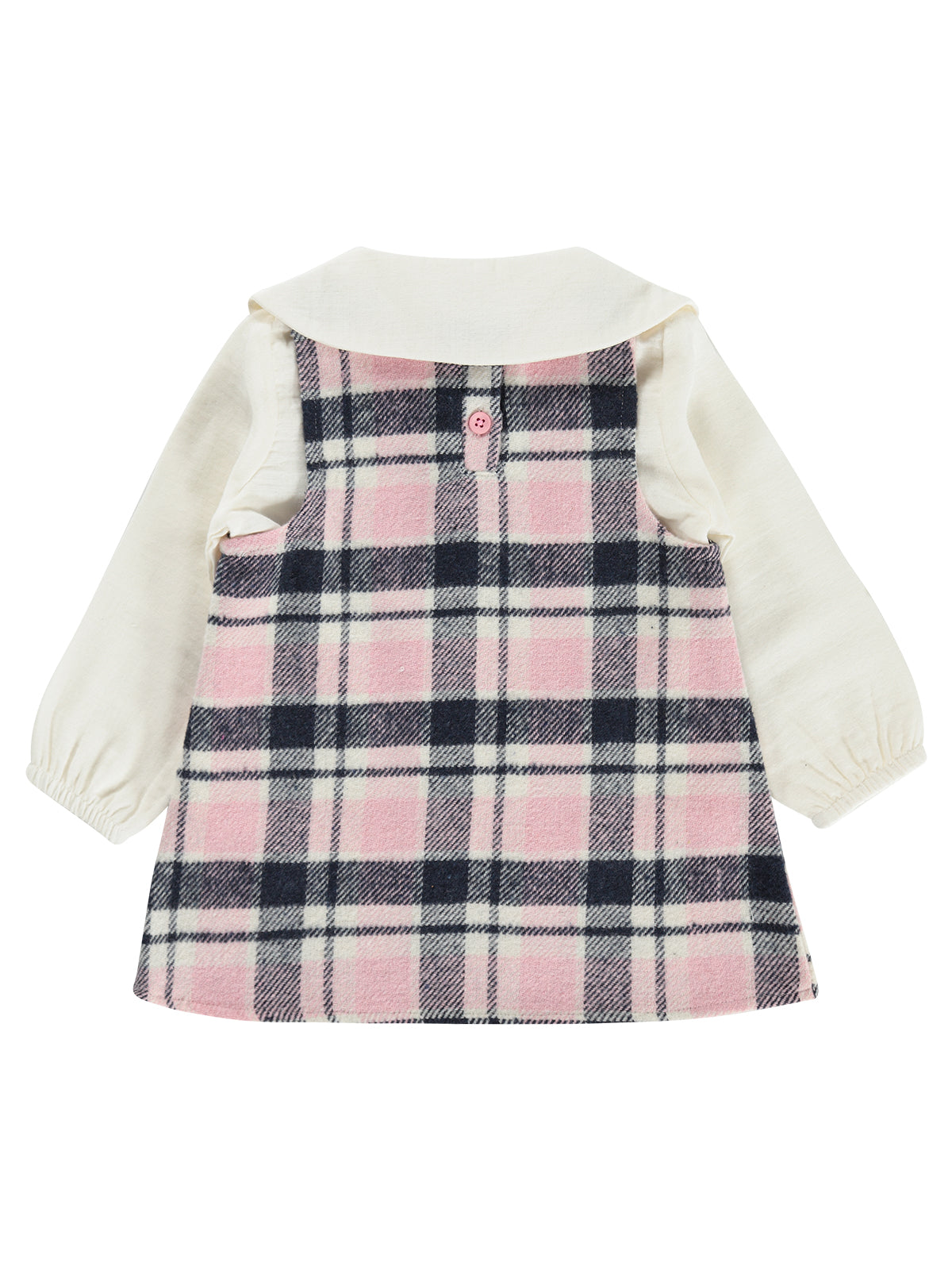 Civil Baby Tavşan Nakış Gömlekli Oduncu 6-18 Ay Elbise - Ekru