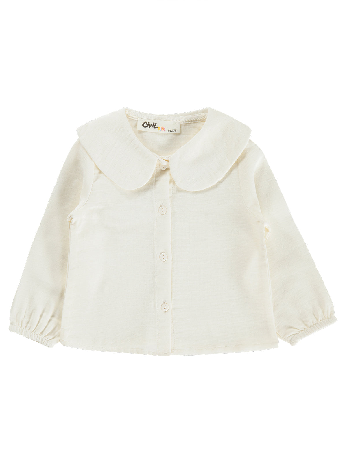 Civil Baby Tavşan Nakış Gömlekli Oduncu 6-18 Ay Elbise - Ekru