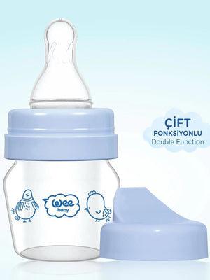 Wee Baby Mını Cam Alıstırma Bardagı Setı 30 Ml. - Mavi