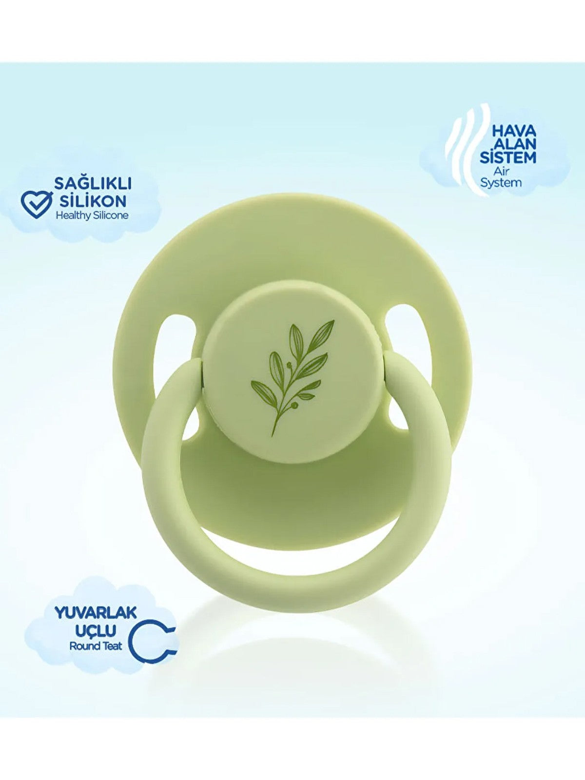Wee Baby Pure Yuvarlak Kauçuk Emzik No : 3 - Yeşil