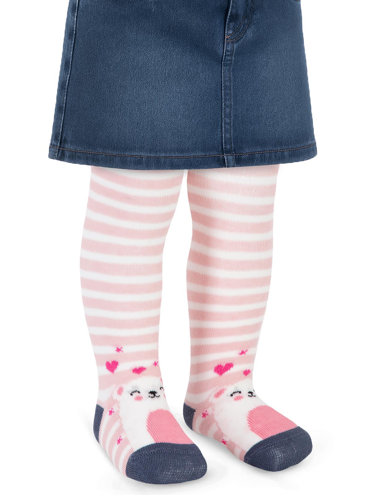 Civil Baby Love Bear 6-18 Ay Bebek Kız Külotlu Çorap - Pembe